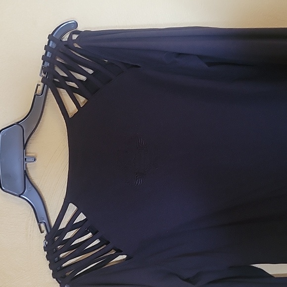 Harley Davidson black on black "open shoulder" long sleeve - Picture 4 of 4